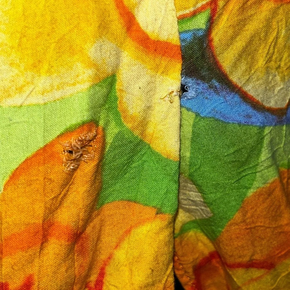 Vintage Jams World Rover dress yellow floral colorful artsy art to wear small